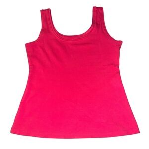 EUC Lilly Pulitzer Knit Scoopneck🩷Hot Pink Tank X-Small Bodycon Wardrobe Staple
